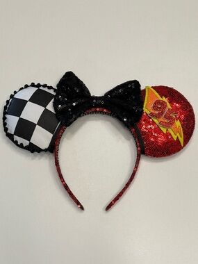 Disney CARS- Sequin Race Car Ear Headband